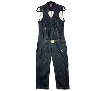 Apple Bottom Jeans Denim Jumpsuit Womens 11/12 Vintage Y2K Charms Grunge